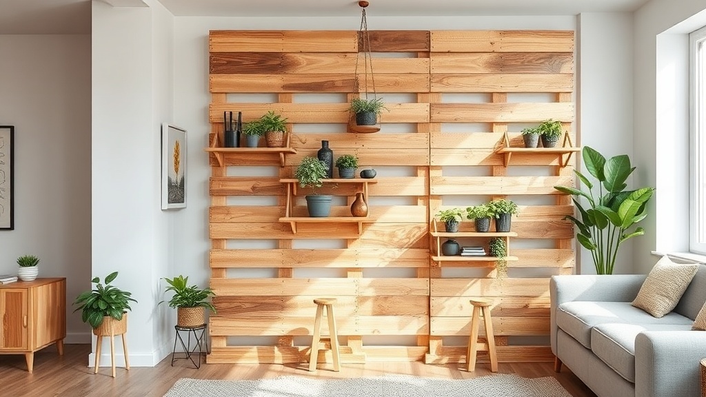 Multifunktionale Raumteiler aus recyceltem Holz: Nachhaltig einrichten